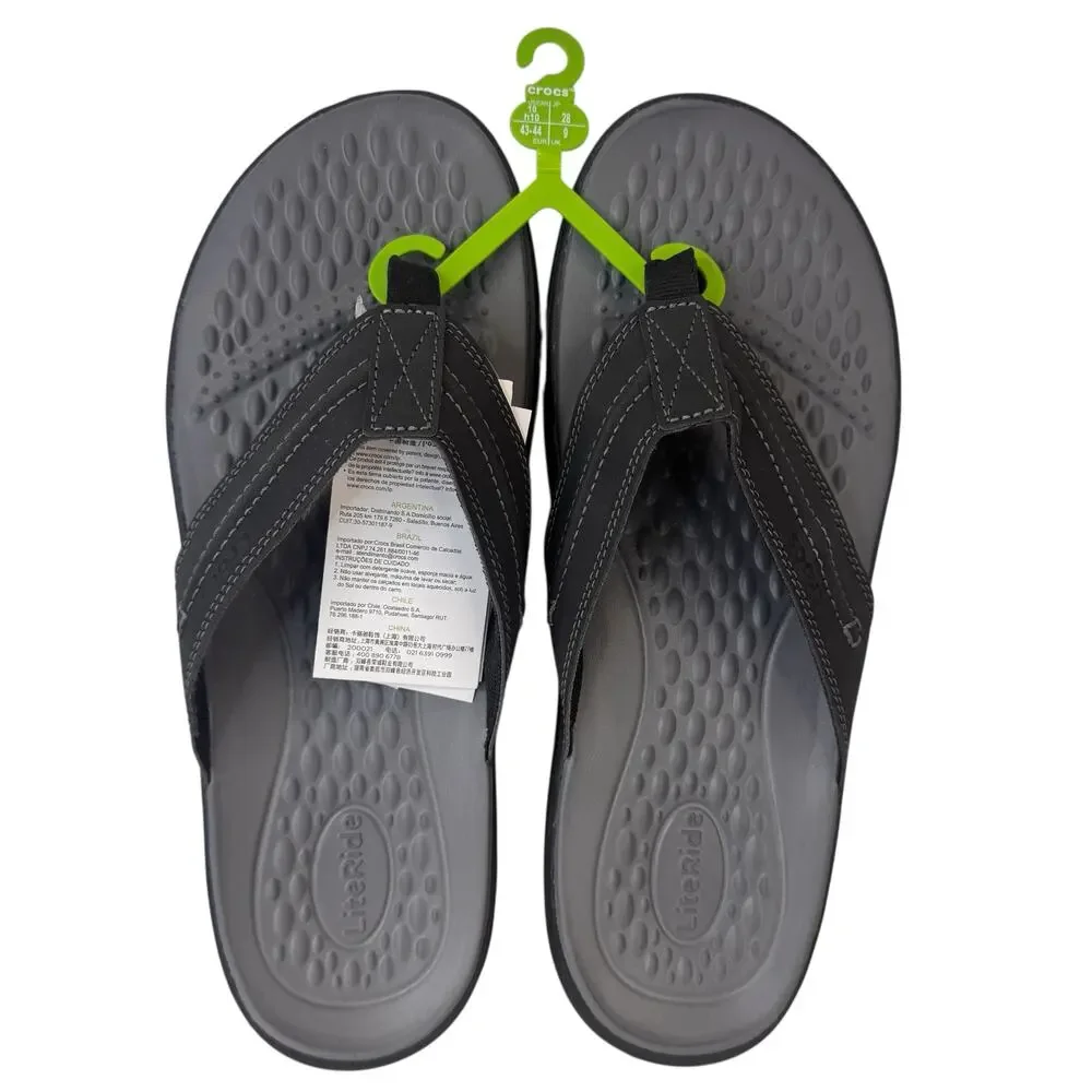 Crocs Yukon Vista II LiteRide Flip Flops Comfortable Beach Sandals Mens Size 10